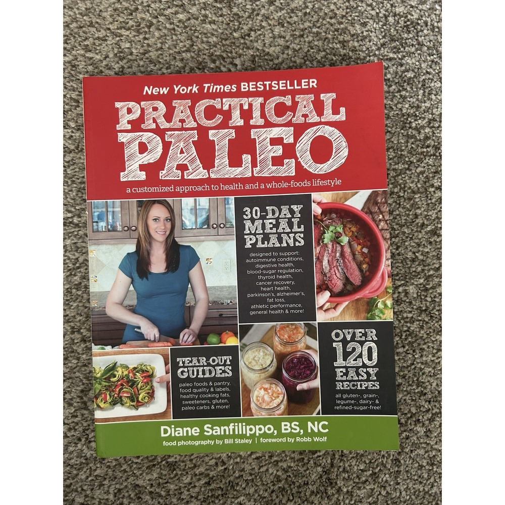 Practical Paleo Cookbook by Diane Sanfilippo - Red & Green Cover